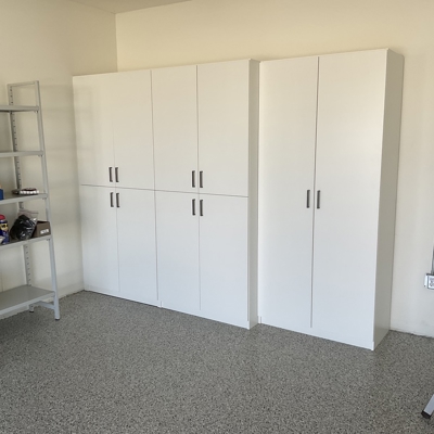 Garage Storage Cabinets - White Photo