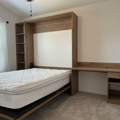 Wall Bed (Open) with Desk Photo